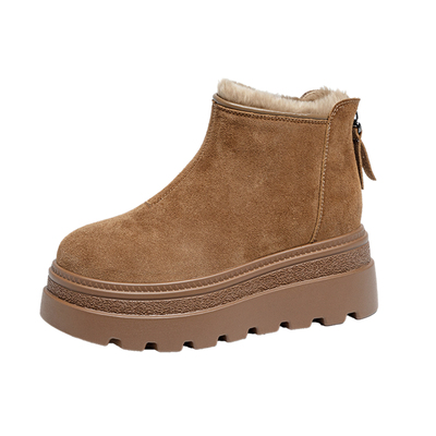 厚底增高8CM加绒保暖防滑短靴