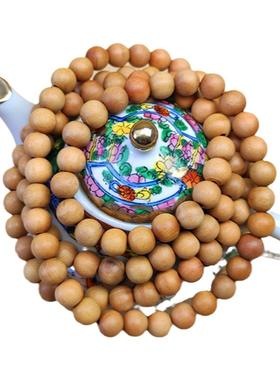 原木色枣木手链文玩盘玩静心佛珠