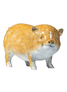 福气猪黄铜生肖猪摆件走心的礼物