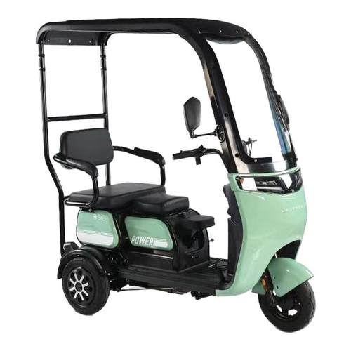 新国标可上牌电动三轮车带棚电动车家用休闲接送孩子一体式棚车