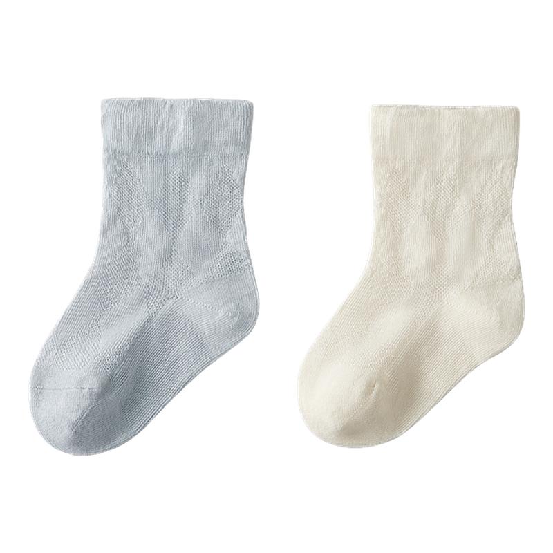 嫚熙婴儿袜子弹力丝柔棉秋冬正常筒袜新生宝宝不勒腿中筒袜