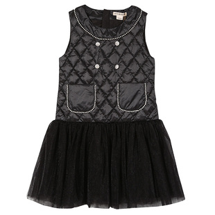 IVY HOUSE常春藤儿童装女童冬季款 香风轻薄羽绒背心裙连衣裙气质