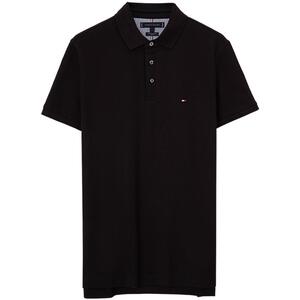 Tommy男装珠地棉修身纯色POLO衫