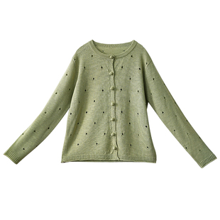 【7折出清】针织外套女开衫初秋薄款文艺针织衫吊带裙外搭短上衣