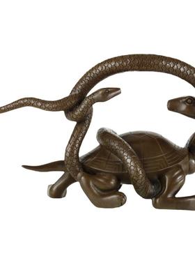 知柿黄铜风水摆件中式办公室家居