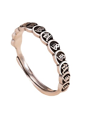 招财纯银新款戒指指环