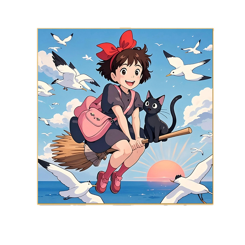 宫崎骏魔女宅急便diy数字油画