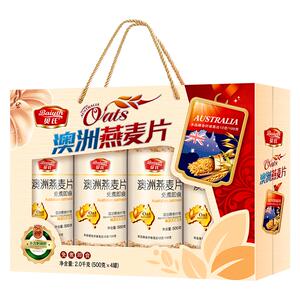 贝氏澳洲礼盒装2kg纯燕麦片高纤