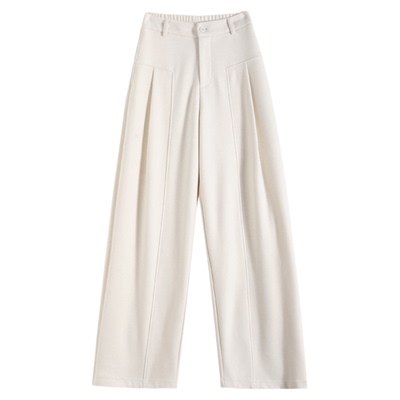 高腰垂感宽松直筒窄版松弛感裤子