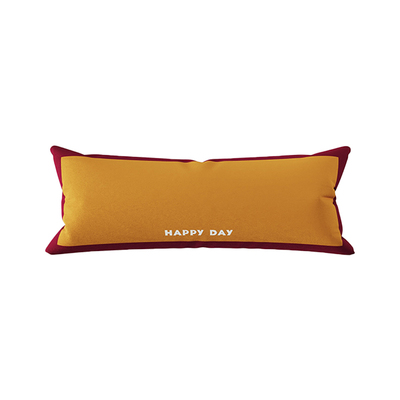 okay纯色边框长条抱枕客厅沙发百搭氛围感枕套腰枕靠枕午睡枕车载