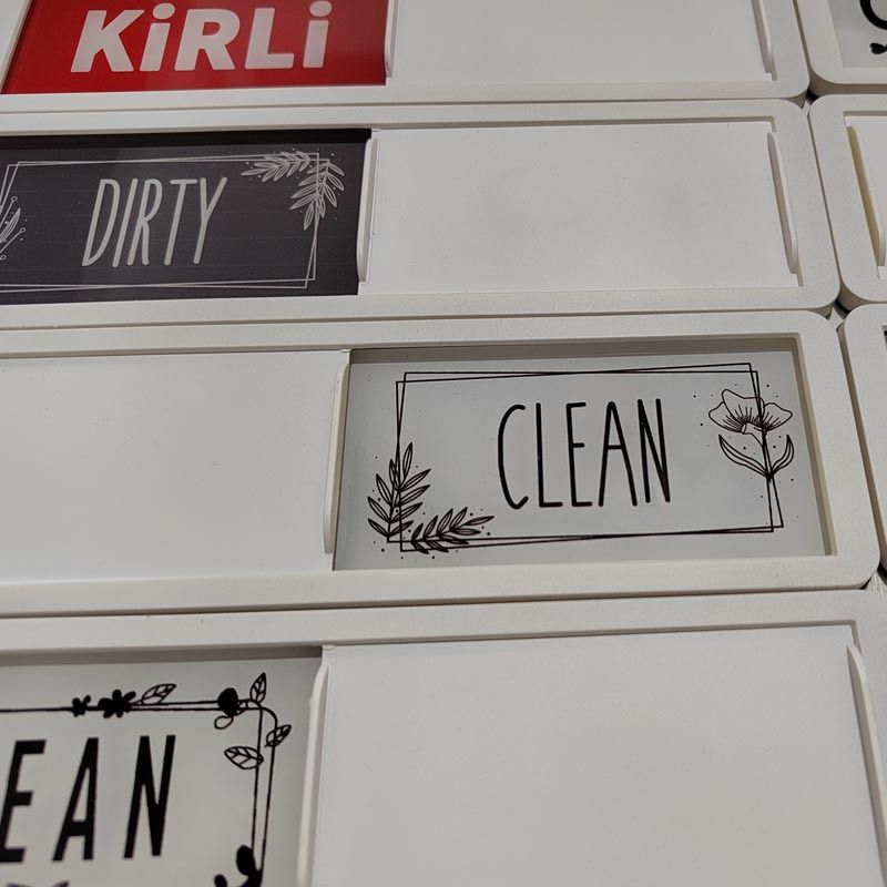 Dishwasherstickers洗碗机状态牌左右定接贴冰箱贴制磁性切换