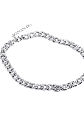 古巴钛钢项链女卫衣链男