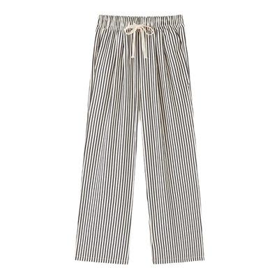 BE棉质睡裤条纹长裤女秋季抽绳