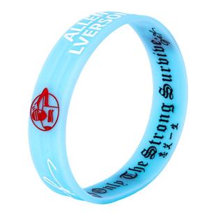 篮球手环艾弗森球星3号夜光运动手环加厚加粗球迷硅胶荧光护腕带