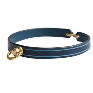 简约牛皮S扣猫咪项圈定制挂猫牌狗名牌铃铛狗狗小型犬真皮脖颈圈