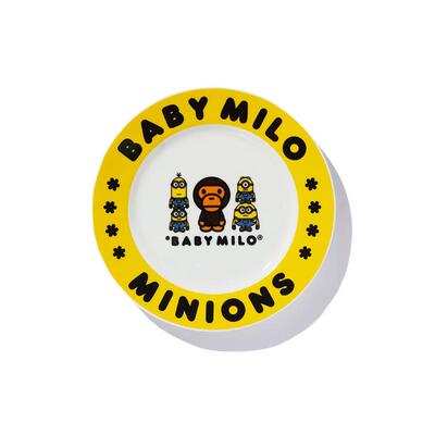 BAPE联名家居卡通黄人图案碟子