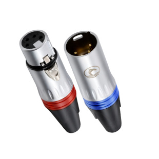 科诺恩XLR卡侬头公母卡农插头4芯平衡卡龙音频话筒接头CL-4MX/4FX