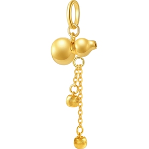 潮宏基好事发生足金挂坠5G黄金吊坠葫芦福禄串珠计价生日礼物