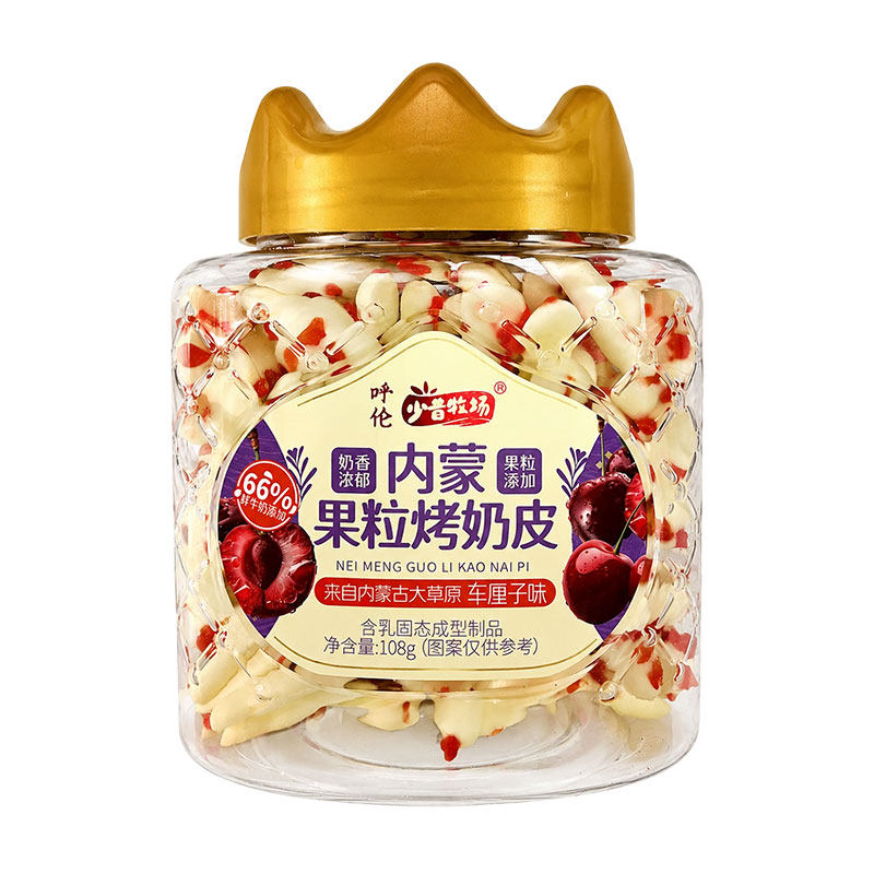 少昔牧场草原烤酸奶皮脆片内蒙奶源儿童奶制品营养零食108g断裂款