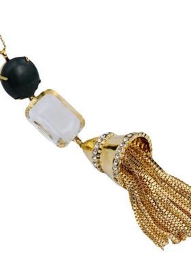 le百搭奢华流苏长款项链毛衣链