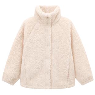 笛莎官方童装女童外套加绒秋冬季新款大童儿童加厚摇粒绒上衣迪莎