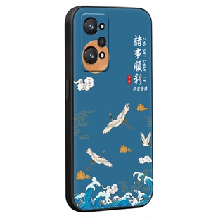 秋昊适用于realmegt2国潮风rmx3310网红手机壳realme真我neo2保护套rmx3370简约文字realmeq5pro防摔rmx3372