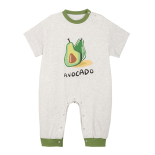 小O爸男婴童 宝宝可爱T恤哈衣夏季短袖连体衣2026年新款婴儿爬服