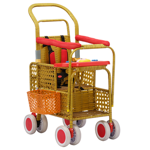 夏季宝宝竹藤推车轻便婴儿仿藤推车小孩儿童竹子小推车藤椅藤编车