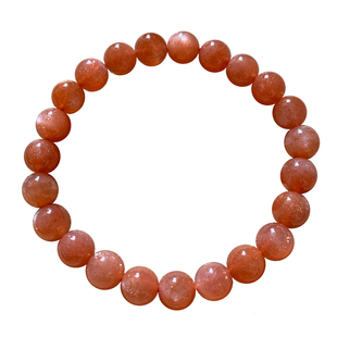 天然金太阳石手链单圈爆闪橙日光石手串水晶时尚配饰送礼品情侣款