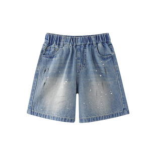 【软牛仔】博睿恩男童牛仔短裤2026夏新款女宝宝潮流休闲牛仔裤