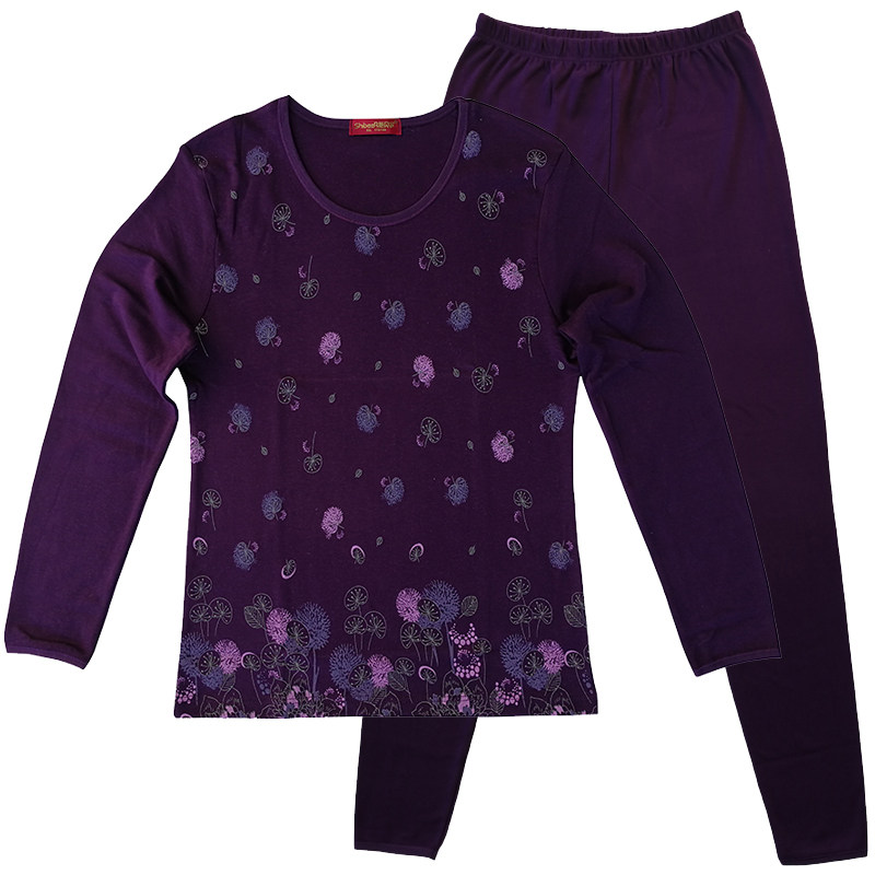 女士加肥加大秋衣秋裤胖太薄保暖套装 大码棉毛衫内衣200斤线衣裤