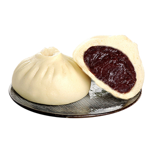 和善园玫瑰豆沙包儿童营养早餐速冻半成品商用红豆馅包子点心面食