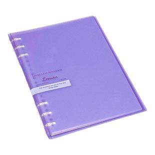 文谷B5不硌手活页本轻薄可拆卸A5高颜值笔记本学生专用加厚日记本简约透明笔记本可换替芯考研学习专用记事本