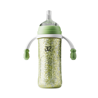 a2学饮杯宝宝保温杯婴儿6个月以上纯钛奶瓶鸭嘴适配贝亲奶嘴钛杯