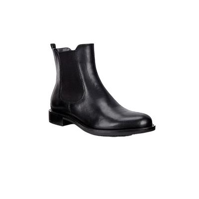 【自营】Ecco/爱步短靴女时尚百搭切尔西牛皮粗跟靴子 型塑266503