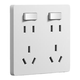 86型10孔带开关控制二开十孔面板五孔4孔6六孔10孔厨房专用插座