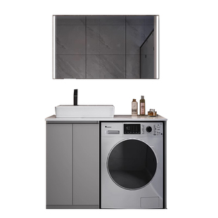 定制小户型洗衣机洗手盆一体柜洗脸盆卫生间洗漱台上盆浴室柜组合