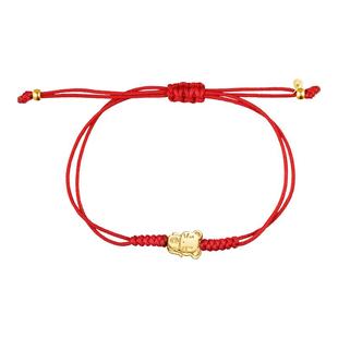 TOUS/桃丝熊十二生肖红色本命年礼物18K金幸运红绳手链礼物