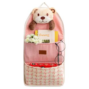 布艺手机杂物收纳袋宿舍神器壁挂墙上置物门后墙挂式多层储物挂袋