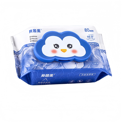 贝因美企鹅加厚加大可冲散湿厕纸