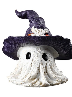 创意魔法帽小幽灵迷你微景观场景氛围感布置剧本杀鬼屋道具万圣节