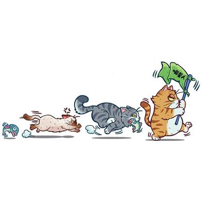 kistioa喵星人汽车贴纸可爱装饰