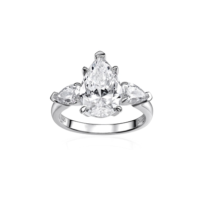 HW3克拉水滴梨形钻戒5A级仿真钻