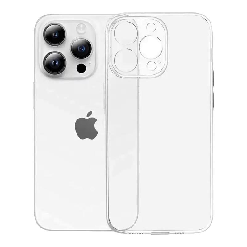 超薄好看外壳iPhone15ProMax适用苹果17手机壳新款16/14/13高级全包型手机壳相机透明软壳TPU精孔镜头保护