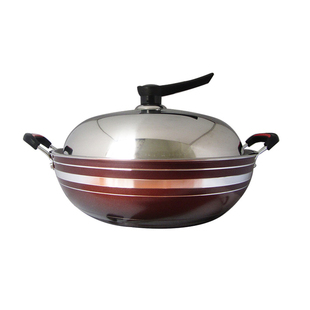 中康炒锅厨房聚能不粘锅无油烟32cm平底炒菜锅套锅电磁炉通用锅具