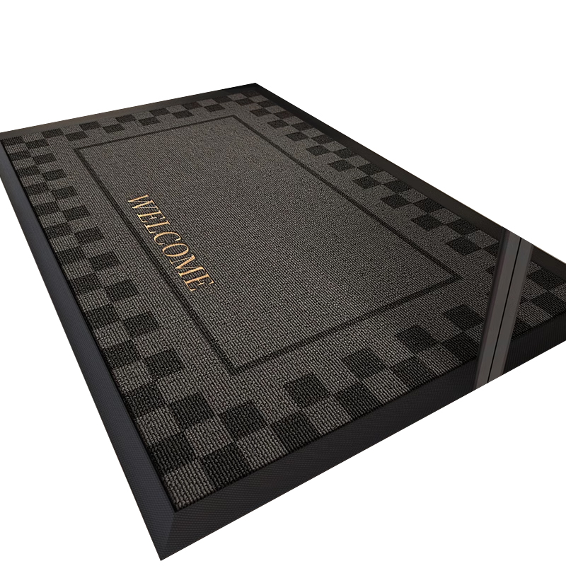 地垫入户门垫灰色玄关大门口进门脚垫刺绣防滑耐脏耐磨室外门外毯