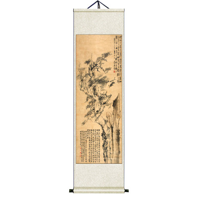 明陆包山历代国画竖款玄关