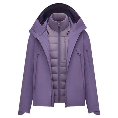 波司登户外三合一冲锋衣鹅绒服女