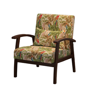 客厅单人椅高级感单人沙发阳台休闲椅子单椅复古沙发椅实木接待椅