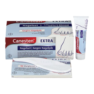 欧洲直邮德国拜耳Canesten凯妮汀治灰指甲套装脱甲膏+刮片+创可贴